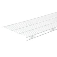 a white shelf that has three shelves on it