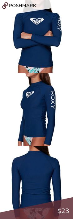 Roxy Kids Whole Hearted Long Sleeve Rashguard Long Sleeve Rashguard, Rash Guard, Roxy, Long Sleeve Shirt, Mock Neck, Sleeve Shirt, Portugal, Long Sleeve Shirts