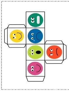 the cut out box has four faces on it and two are in different colors, one is