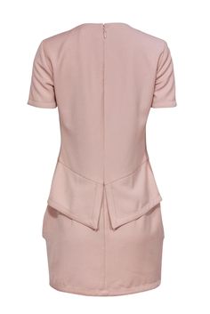 Grab this soft and dreamy structured frock today from BCBG! Made with an origami-inspired peplum, this sleek sheath dress will add some romance to your office day, or wear it with some drop earrings for an evening look. Size 8 64% Polyester, 31% Rayon, 5% Spandex Sheath silhouette Peplum drop waist Rounded neckline Cropped sleeves Zippered back Waist 32" Bust 34" Total length 33" Chic Peplum Dress For Office, Chic Peplum Office Dress, Chic Office Peplum Dress, Feminine Solid Color Mini Dress For Work, Bcbg Max Azria, Max Azria, Size 8 Dress, Drop Waist, Baby Pink