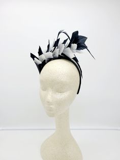 Beautiful Large Black and White Hat. Large brim. Black Wedding Hat, Fascinator Bridesmaids Hat Kentucky Derby, Cocktail Party, Tea Party, funeral - Rare find - Ready to ship - Fast Shipping - Free Shipping - Group discount available - Customize by adding different color flowers and or feathers Check my store for for styles and colors. Hatsandpearls.etsy.com Find more at my website for more styles: www.hatsandpearls.com Reach out to me if you can't find what you are looking for. I can make cake c Black And White Hats, Hat Tea Party, Hat Fascinator, Bridal Hat, Tea Party Hats, Wedding Hat, Kentucky Derby Hat, Derby Hat, Fancy Hats