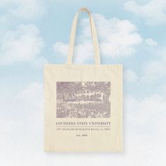 "Elevate your college style with our 100% cotton tote bag! 🎓👜 Embrace the campus vibes with a charming college design that's perfect for any occasion. 🏫💫Carry your books, laptop, and essentials in style and represent your college pride effortlessly. - 15\" x 16\" - 100% cotton canvas" Casual Cotton Canvas Bag For Back To School, Casual Campus Bags For Back To School, Casual Back To School Campus Bag, Casual Back-to-school Campus Bag, Back To School Cotton Canvas Tote Bag, Rectangular Cotton Canvas Bag For Back To School, Back To School Cotton Tote Bag, Cotton Bags For Daily Use And Back To School, Back To School Cotton Bags For Daily Use