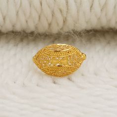 Please click -- Learn more about this item -- below for a full description 22k gold ring handmade jewelry made in India Metal is Real Gold Not Filled or Not Gold Plated Metal - Yellow Gold Metal Purity - 22kt Gold weight is 2.61 grams approx. Ring Size is 7 US, width is 1.2 centimeter please choose for other size from drop down list Feel free to ask if have any questions. 22k Gold Filigree Ring For Gifts, Gold Traditional Filigree Ring For Anniversary, Traditional Gold Filigree Ring For Anniversary, Gold Temple Jewelry Rings For Anniversary, Traditional Gold Plated Yellow Rings, 22k Gold Filigree Ring Gift, 22k Gold Filigree Ring, Traditional Yellow Gold-plated Rings, Yellow 22k Gold Rings With Intricate Design