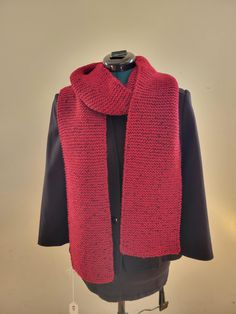 Beautiful Red Handknitted Scarf! Made with care. Soft Scarf, Scarf Wrap, Scarf Accessory, Ships, Red