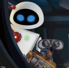 Eve Walle Pfp, Wall And Eva, Eve And Wall E, Wall-e And Eva, Wall E Matching Pfp, Wall E X Eve, Wall E And Eve Matching Pfp, Wall-e Aesthetic