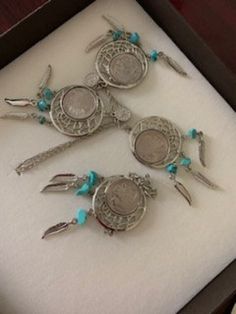 This is a buffalo dreamcatcher necklace, bracelet and earrings boxed gift set Dreamcatcher Necklace, Dream Catcher Necklace, Buffalo Nickel, Earring Box, Necklace Bracelet, Favorite Jewelry, Dream Catcher, Jewelry Sets, Buffalo