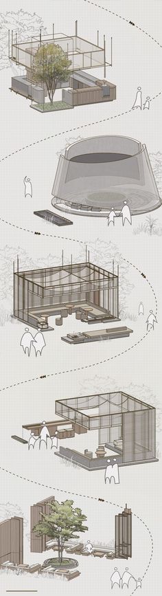 an architectural drawing shows the various stages of building construction and how to use it in order to