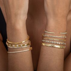 Small Golden Square Bracelet MATERIALS Available in 14k Yellow Gold, 14k White Gold, and 14k Rose Gold. DETAILS Gold Weight: 9.4 gr *If in stock will ship in 2-3 business days. If back-ordered, please allow 4-7 weeks for delivery. Rush options may be available please contact hello@alevjewelry.com