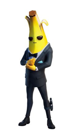 a banana dressed in a suit and tie