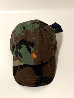 Polo Ralph Lauren Orange Pony Cotton Chino Camouflage Baseball Cap Hat. Brand New With Tags 🏷. Outdoor Brown Baseball Cap With Embroidered Logo, Brown Baseball Cap With Logo Patch, Brown Outdoor Hat With Embroidered Patch, Brown 5-panel Baseball Cap With Embroidered Logo, Polo Ralph Lauren Baseball Cap, Polo Hat, Baseball Balls, Cotton Chinos, Embroidered Baseball Caps