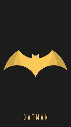 the batman logo in black and gold on a dark background, with an orange outline