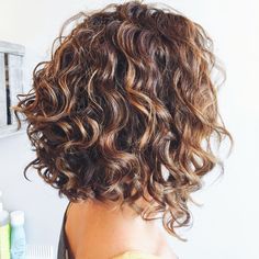 Curly Cuts, Highlights Curly, Angled Bob Hairstyles, Layered Curly Hair, For School, Curly Hair Photos, Hairstyles For, Ombré Hair, Haircuts For Curly Hair