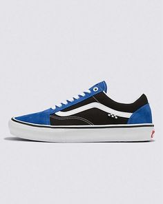 Skate Old Skool Shoe Blue Skateboarding Sneakers, Blue Sneakers For Skateboarding, Blue Vans Sneakers For Skateboarding, Vans Blue Skate Shoes For Streetwear, Vans Blue Skate Shoes For Sports, Blue Vans Skate Shoes For Sports, Sporty Blue Vans Skate Shoes, Long Skate, Vans Store