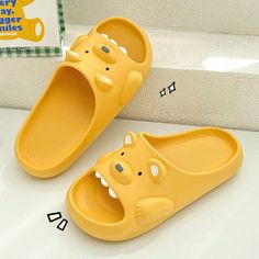 The Teddy Bear Color Slides are exactly what you were looking for! It is comfortable and your feet will be delighted because these will keep them secure and happy all year long, what are you waiting? Time to try them!. Features: Style Concise Season Summer Sole material EVA Vamp material EVA COMFORTABLE MATERIAL: The Teddy Bear Color Slides are made of high-density material. These are light, soft, breathable, and waterproof, and their excellent flexibility and durability make them perfect for ev Casual Synthetic Slippers With Soft Sole, Cartoon Style Non-slip Slippers With Round Toe, Cartoon Style Non-slip Round Toe Slippers, Bear Slides, Cute Yellow Non-slip Sandals, Non-slip Cartoon Slippers With Round Toe, Non-slip Synthetic Fun Slides, Yellow Non-slip Slippers With Round Toe, Yellow Non-slip Round Toe Slippers