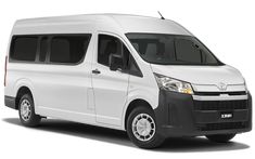 a white van is shown on a white background