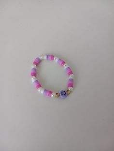 These are some cutesy purple/ violet themed clay bead bracelets that are the perfect thing to wear if you want to add some brightness to your outfit! These are stretchable, so they will fit most kids/ older kids and adults wrists comfortably. Please make sure not to overstretch the bracelets as they only stretch so far and could easily snap in half! Sizing: All of these bracelets are 17-18cm long. Handmade Purple Stretch Bracelet For Beach, Purple Friendship Bracelets With Colorful Beads As Gift, Purple Round Beads Bracelet For Beach, Purple Friendship Bracelets With Colorful Beads, Casual Purple Bracelets With Colorful Beads, Trendy Purple Friendship Bracelets As Gift, Casual Purple Friendship Bracelets With Letter Beads, Casual Purple Friendship Bracelet With Letter Beads, Purple Stretch Bracelet With Letter Beads