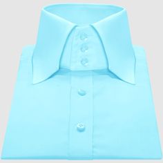 "High Chisel Collar Shirt Tailor-Made On Order shirt 𝘐𝘯𝘴𝘱𝘪𝘳𝘦𝘥 𝘣𝘺 𝘖𝘻𝘢𝘸𝘢𝘭𝘥 𝘉𝘰𝘢𝘵𝘦𝘯𝘨 𝘚𝘵𝘺𝘭𝘦 𝘚𝘩𝘪𝘳𝘵 𝘈 𝘸𝘩𝘪𝘵𝘦 𝘩𝘪𝘨𝘩-𝘤𝘰𝘭𝘭𝘢𝘳 𝘴𝘩𝘪𝘳𝘵 𝘪𝘴 𝘢 𝘤𝘭𝘢𝘴𝘴𝘪𝘤 𝘢𝘯𝘥 𝘵𝘪𝘮𝘦𝘭𝘦𝘴𝘴 𝘸𝘢𝘳𝘥𝘳𝘰𝘣𝘦 𝘴𝘵𝘢𝘱𝘭𝘦 𝘵𝘩𝘢𝘵 𝘦𝘹𝘶𝘥𝘦𝘴 𝘴𝘰𝘱𝘩𝘪𝘴𝘵𝘪𝘤𝘢𝘵𝘪𝘰𝘯 𝘢𝘯𝘥 𝘦𝘭𝘦𝘨𝘢𝘯𝘤𝘦. 𝘛𝘩𝘪𝘴 𝘵𝘺𝘱𝘦 𝘰𝘧 𝘴𝘩𝘪𝘳𝘵 𝘧𝘦𝘢𝘵𝘶𝘳𝘦𝘴 𝘢 𝘤𝘰𝘭𝘭𝘢𝘳 𝘵𝘩𝘢𝘵 𝘴𝘵𝘢𝘯𝘥𝘴 𝘶𝘱 𝘢𝘯𝘥 𝘦𝘯𝘤𝘪𝘳𝘤𝘭𝘦𝘴 𝘵𝘩𝘦 𝘯𝘦𝘤𝘬, 𝘱𝘳𝘰𝘷𝘪𝘥𝘪𝘯𝘨 𝘢 𝘳𝘦𝘧𝘪𝘯𝘦𝘥 𝘢𝘯𝘥 𝘱𝘰𝘭𝘪𝘴𝘩𝘦𝘥 𝘭𝘰𝘰𝘬. 𝘛𝘩𝘦 𝘤𝘳𝘪𝘴𝘱 𝘸𝘩𝘪𝘵𝘦 𝘤𝘰𝘭𝘰𝘳 𝘰𝘧 𝘵𝘩𝘦 𝘴𝘩𝘪𝘳𝘵 𝘪𝘴 𝘷𝘦𝘳𝘴𝘢𝘵𝘪𝘭𝘦 𝘢𝘯𝘥 𝘱𝘢𝘪𝘳𝘴 𝘸𝘦𝘭𝘭 𝘸𝘪𝘵𝘩 𝘢 𝘷𝘢𝘳𝘪𝘦𝘵𝘺 𝘰𝘧 𝘴𝘵𝘺𝘭𝘦𝘴 𝘢𝘯𝘥 𝘤𝘰𝘭𝘰𝘳𝘴, 𝘮𝘢𝘬𝘪𝘯𝘨 𝘪𝘵 𝘢𝘯 𝘪𝘥𝘦𝘢𝘭 𝘤𝘩𝘰𝘪𝘤𝘦 𝘧𝘰𝘳 𝘣𝘰𝘵𝘩 𝘧𝘰𝘳𝘮𝘢𝘭 𝘢𝘯𝘥 𝘤 Fitted Light Blue Top With Spread Collar, Fitted Light Blue Semi-formal Top, Light Blue Fitted Semi-formal Top, Semi-formal Light Blue Fitted Top, Fitted Light Blue Top For Semi-formal Occasions, Light Blue Collared Shirt With Placket, Semi-formal Light Blue Collared Dress Shirt, Semi-formal Blue Collared Tops, Light Blue Dress Shirt With Spread Collar