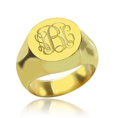 Get three initials engraved on a radiant monogram signet ring and wear it to attract compliments for your choice of jewelry. The best thing about this ring is that it can be gifted to a loved one of either gender by getting their initials engraved on the piece. Place your order today! Item specifics: Style Monogram Ring/Initial Ring Width of Ring Band -- Thickness of Ring 5mm Material Sterling Silver Measurements 15mm/0.59" Material Sterling Silver 925 Font: DELIVERY & SHIPPING Delivery Time Circle Designs, Engraved Engagement Ring, Conversion Table, Infinity Jewelry, Engraved Ring, Monogram Ring, Bridal Parties, Circle Monogram, Monogram Jewelry