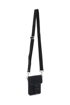 Valentino Garavani mini crossbody bag made of canvas with Iconographe motif and Signature VLogo snap closure. Lined interior with three credit card slots, adjustable and detachable webbing shoulder strap and silver-finished metalware. Mini Messenger Bag, Latest Bags, Valentino Black, Canvas Crossbody Bag, Mini Canvas, Mini Crossbody Bag, Beach Tote Bags, Mini Crossbody, Black Cross Body Bag