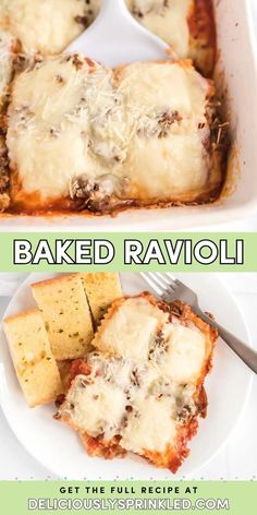 This hearty dinner recipe for an easy pasta bake only uses 5 ingredients! Your comfort food ideas must have this ravioli meal. With a perfect combo of flavors, this baked ravioli casserole is mouthwateringly good! Oven Baked Ravioli, Lasagna Bake, Best Pasta Dishes, Ravioli Lasagna