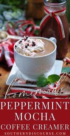 homemade peppermint mocha coffee creamer recipe