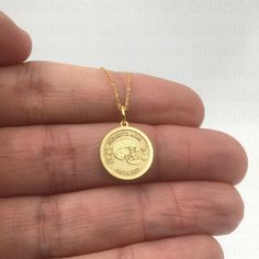 ● Material of pendant: Solid gold 14k ( REAL GOLD ) ● Metal Stamp: 14k ● The pendant is available in 3 sizes: 14,0 mm / 0,55 inches ( Diameter ) 16,5 mm / 0,65 inches ( Diameter ) 19,1 mm / 0,75 inches ( Diameter ) ( In the photos the size of the pendant is 14mm / 0.55 inches Diameter ) ● Material of chain: Solid gold 14k ( REAL GOLD ) ● Chain Options: **Chain No.1  :  thickness 0,7mm  **Chain No.2 :  thickness 1,3mm ● Chain Length: - 40 cm / 15,75 inches ( Length ) - 45 cm / 17,72 inches ( Leng Commemorative Medallion Amulet Jewelry, Symbolic Charms Necklaces For Commemoration, Symbolic Charms Necklace For Commemoration, Brass Medallion Jewelry For Commemoration, Commemorative Brass Pendant Jewelry, Commemorative Amulet Necklaces With Round Shape, Amulet Style Commemoration Necklace With Round Shape, Round Locket Jewelry For Commemoration, Gold Jewelry With Charms For Commemoration