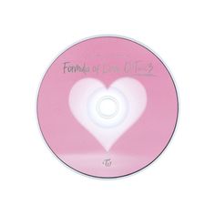 a pink cd with a white heart on the front and back cover that says, family of love one - 2