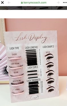 Lash Extension Logo Ideas, Lash Extensions Display, Lash Extention Captions, Lash Set Names, Lash Shop Ideas, Lash Tech Goodie Bags, Black And White Lash Tech Aesthetic, Lash Menu Ideas, Things You Need As A Lash Tech