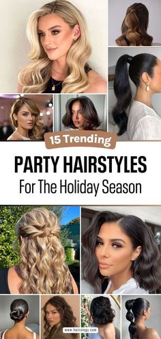 Looking for the perfect party hairstyle this holiday season? My blog post features 15 trending hairstyles to try for every hair length—long, medium, or short! From effortless waves to chic updos, you’ll find the perfect look to complement your style. Whether you’re attending a casual get-together or a glamorous event, these party hairstyles will have you turning heads. Ready to transform your look? Head to the blog now to explore all the party hairstyles for the 2024 holiday season! Christmas Party Hairstyles, Effortless Waves, Find Hairstyles