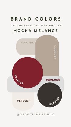 the brand colors for mocha melange