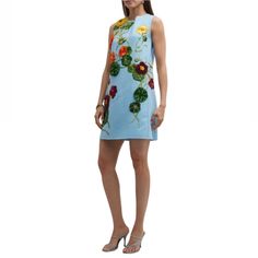 Oscar De La Renta Nasturtium Embroidered Sleeveless Mini Shift Dress Brand New, Tags Attached. Original Price $4990 Size 6 Available For More Information, Dm. Shop Now! Sleeveless Silk Floral Dress, Spring Silk Embroidered Dress, Blue Floral Applique Sleeveless Dress, Sleeveless Blue Dress With Floral Applique, Blue Sleeveless Dress With Floral Applique, Silk Embroidered Dress With Floral Embroidery For Summer, Blue Floral Applique Dress For Summer, Fitted Sleeveless Embroidered Dress With Floral Applique, Fitted Silk Embroidered Summer Dress