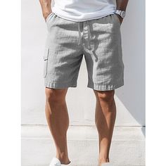 Season:Spring  Summer; Fabric:100% Linen; Gender:Men's; Style:Classic,Casual; Occasion:Vacation,Daily,Going out; Fit Type:Regular Fit; Function:Comfortable,Breathable; Waistline:Mid Waist; Pattern:Plain; Design:Drawstring,Elastic Waist,Pocket; Pants Type:Shorts,Linen Shorts,Summer Shorts; Fly Type:Zipper,Button; Front page:FF; Listing Date:02/23/2024; Production mode:External procurement; Hips:; Length:; Waist:; Pants Length:Short Shorts Linen, Linen Men, Shorts Summer, Classic Casual, Luxury Linen, Plain Design, Casual Black, Type Of Pants, Pants Length