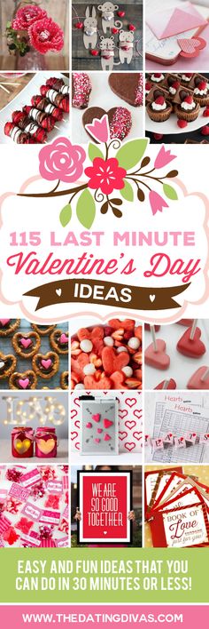 valentine's day ideas that you can do in 30 minutes or less with the free printables