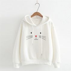 Gender: Women Item Type: Hoodies,Sweatshirts Sleeve Style: Regular Hooded: Yes Collar: Hooded Type: Pullovers Weight: 220g Fabric Type: Broadcloth Material: Polyester Sleeve Length(cm): Full Pattern Type: Print Clothing Length: Regular Style: Casual Cute Long Sleeve Sweatshirt With Cat Print, Cute Long Sleeve Sweatshirt With Cat Design, Casual Hoodie With Cat Design, Long Sleeve Cotton Hoodie With Cat Print, Casual Cat Design Hoodie For Fall, Long Sleeve Tops With Cat Print For Winter, Casual Fall Hoodie With Cat Design, Long Sleeve Cat Print Top For Winter, Winter Long Sleeve Tops With Cat Print