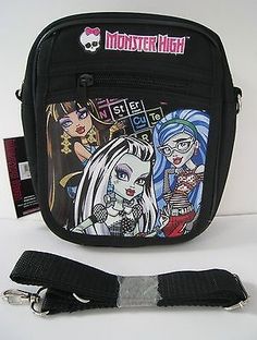 Monster High Ghoulishly Black Messenger Bag Purse Goth Punk Psychobilly Bag-New! 88308351352 | eBay Monster High Purple, Black Messenger Bag, Monster High Characters, Psychobilly, Goth Punk, Jansport Backpack, Black Handle, First Choice, Monster High