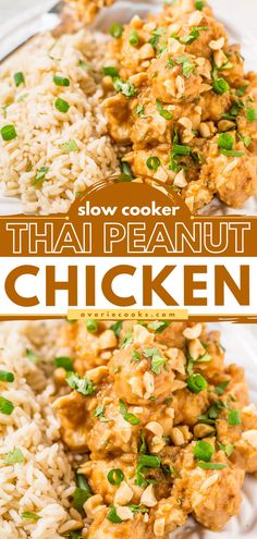 this slow cooker thai peanut chicken is delicious and easy to make it's ready in just 30 minutes