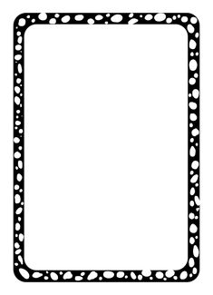 a black and white photo frame with dots on it's edges, in the shape of a square