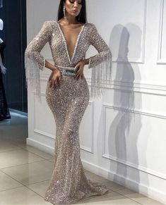 Evening Gown Mermaid, Prom Dress With Bow, Gown Mermaid, Sequin Evening Gowns, Floor Length Prom Dresses, Couture Mode, Sequin Prom Dresses, Prom Outfits