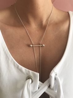 A minimalist design on Sterling silver 925 fully handmade.This lariat necklace upgrades all outfits. All of my pieces are fully handcrafted please allow for small variances from piece to piece, as this is the feature of owning one of the kind handmade jewelry. It might also like https://www.etsy.com/listing/498139342/sterling-silver-earringsdrop Feel free to ask me for personal orders or further questions. Handmade Minimalist Long Lariat Necklace, Minimalist Handmade Long Lariat Necklace, Handmade Minimalist Lariat Necklace, Minimalist Lariat Necklace With Silver Chain, Minimalist Sterling Silver Necklaces For Layering, Sterling Silver Clavicle Chain Lariat Necklace For Everyday, Sterling Silver Lariat Necklace For Everyday, Silver Minimalist Lariat Necklace With Pendant, Silver Sterling Silver Lariat Necklace With Adjustable Length