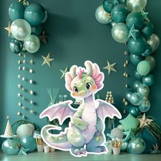 Dragon Printable, Whimsical Dragon, Dragon Baby Shower, Printable Background, Dragon Party, Large Decor, Cardboard Cutout, Party Props, Cardstock Paper