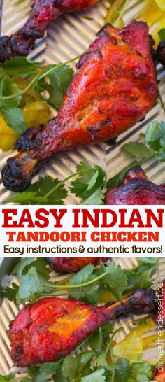 Easy Tandoori Chicken, Tandoori Chicken Recipe, Tandoori Marinade, Tandoori Recipes, Rogan Josh, Easy Indian Recipes, Vindaloo, Indian Foods