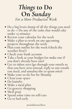 Week Goals Ideas, List Of Productive Things To Do, How To Start Being Productive, Things To Do On Sunday For A Better Week, Microhabits List, Self Care List Things To Do, Self Care Weekly Routine, 2025 Self Improvement, Weekend To Do List Productive