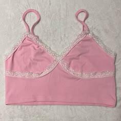 All Orders Ship Next 1-2 Business Days! Conditions: Like New, Clean And Good Condition, No Holes, No Stains, No Fade The Color Is Pink With White Lace Never Worn Before Great For Causal And Comfy Wear. Comes With Matching All Pink Shorts* Smoke Free And Pet Free Home! Casual Pink Tank Top With Lace Trim, Pink Cotton Y2k Crop Top, Y2k Pink V-neck Top, Pink Fitted Y2k Crop Top, Y2k Pink Camisole Top, Pink Y2k Camisole Top, Comfy Wear, All Pink, Going Out Tops