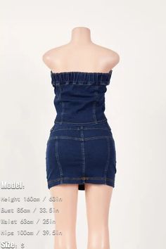 A denim bandeau top and mini skirt set that’ll give you a cute and stylish look. The perfect combination of a denim top and skirt to make you feel confident and fashionable for any occasion. Decoration Button , Zip Up , Pockets Length Above Knee, Mini Style Sexy & Club Fabric Type Denim Material Cotton , Spandex Neckline Strapless Pattern Type Solid Silhouette Sheath Sleeve Length Sleeveless Season Summer Fabric Slight Stretch Cotton Mini Length Tube Top, Denim Blue Mini Denim Top, Casual Mini Length Tube Top For Spring, Trendy Stretch Denim Blue Mini Dress, Trendy Mini Length Denim Top, Trendy Mini-length Denim Top, Trendy Mini Denim Top, Chic Blue Mini Tube Top, Trendy Blue Mini Length Denim Top