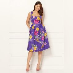 Ny&C Sleeveless Floral Print Dress (Nwt) Color: Purple / Size: 6 / Item# 401-1 Purple Sleeveless Sundress For Garden Party, Sleeveless Fit And Flare Midi Dress For Day Out, Sleeveless Purple Summer Dress, Purple Sleeveless Midi Dress For Summer, Purple Summer Sundress Midi Dress, Purple Sundress Midi Dress For Summer, Sleeveless Fit And Flare Midi Dress For Beach, Purple Sleeveless Sundress, Purple Sleeveless Dress For Day Out