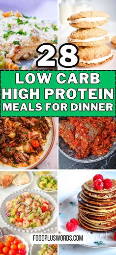 High Protein Low Carb Recipes Dinner, Healthy High Protein Meals, High Protein Low Calorie, Healthy Recipes For Diabetics, Low Carb Lunch Low Carb High Protein Recipes, Easy And Healthy Meal Prep, Low Carb High Protein Meals, Low Carb Options, Baked Caprese Chicken, Meals For Dinner, Easy High Protein Meals, High Protein Meals, Greek Chickpeas