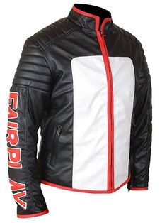 Fair Play Mister Terrific Jacket Black Punk Biker Jacket For Cosplay, Halloween Black Long Sleeve Biker Jacket, Black Long Sleeve Biker Jacket For Halloween, Fitted Black Biker Jacket For Halloween, Retro Black Biker Jacket With Zipper Closure, Black Retro Biker Jacket With Zipper Closure, Black Punk Leather Jacket For Cosplay, Fitted Black Leather Jacket For Halloween, Fitted Leather Jacket For Halloween Streetwear