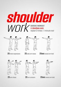 the chest and shoulders workout poster shows how to do an overhead barbell squat exercise