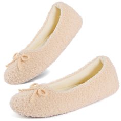 PRICES MAY VARY. Inspired by ballet, these women's slippers combine ballet elements with a slipper knot for a distinctive and elegant wearing experience. Soft and lightweight velvet fabric give your feet all day breathability and stress-free. Coral fleece lining is skin-friendly and moisture-wicking which keeps your feet fresh all the time. Padded with thick memory foam, these house shoes will surrounds your feet with comfort as you are stepping on clouds. Just step into them and enjoy the unmat Ballet Style, Ballerina Slippers, Ballet Fashion, House Shoes, Pretty House, House Slippers, Lookbook Outfits, Style House, Soft Rubber