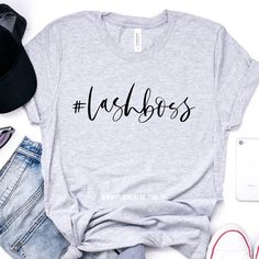 Lashboss Short-Sleeve Unisex T-Shirt , , - peachcreme.com Lash Shirts, Lash Babe, Makeup Shirts, Lash Boss, Hair Stylist Shirts, Lash Bar, Lash Lounge, Brown Liner